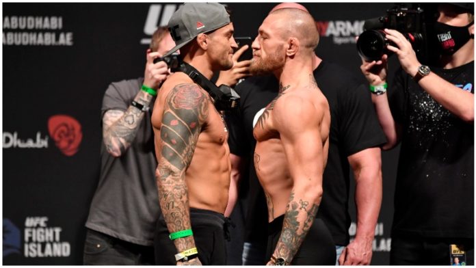 Dustin Poirier Conor McGregor Faceoff