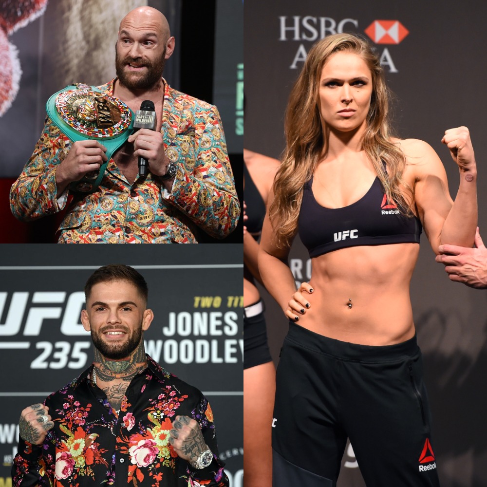 Tyson Fury, Cody Garbrandt, and Ronda Rousey