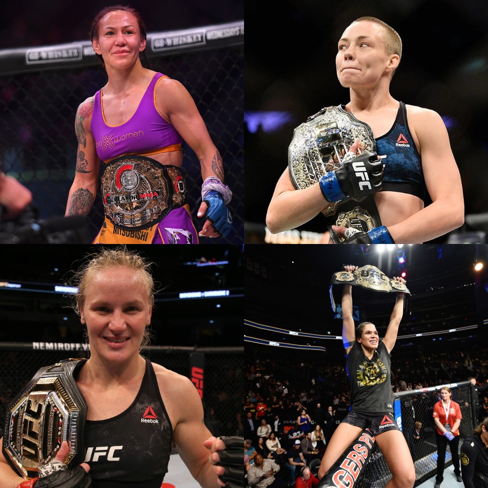 Cris Cyborg, Rose Namajunas, Valentina Shevchenko, Amanda Nunes Cris Cyborg, Rose Namajunas, Valentina Shevchenko, Amanda Nunes