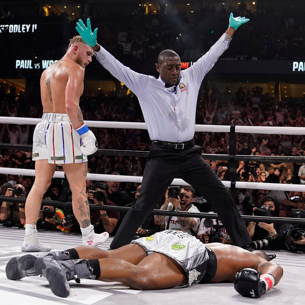 Jake Paul and Tyron Woodley