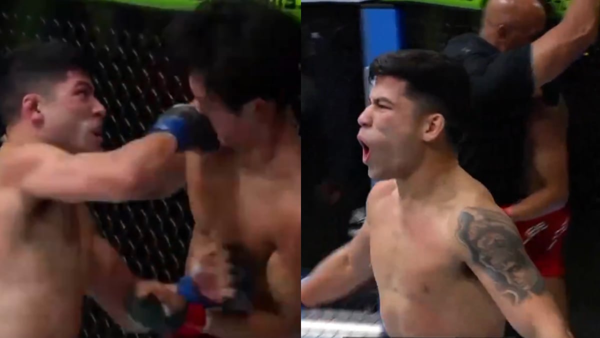 ‘DEAR LORD THAT WAS INSANE’ – Fans React As Hyder Amil Lands Knockout In Wild 65-Second Brawl To Kick Off UFC Fight Night Main Card