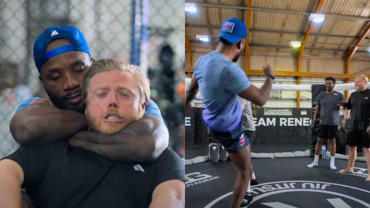 VIDEO: Leon Edwards Teaches UK Comedians Rear-Naked Choke, Kick That KO’d Kamaru Usman
