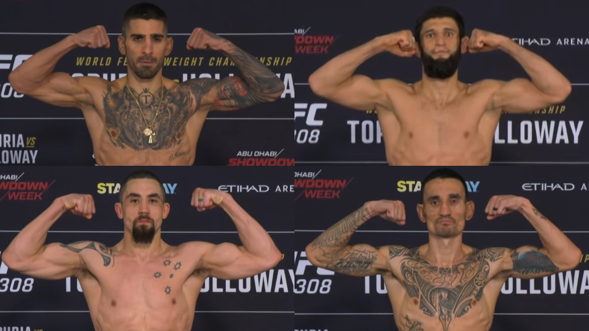 UFC 308: Ilia Topuria vs. Max Holloway Weigh-In Results
