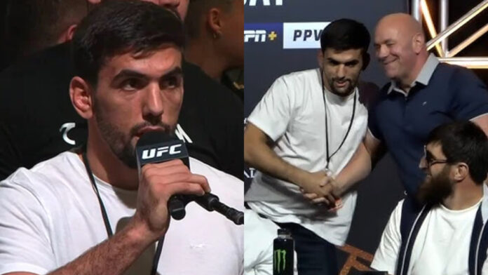 Dana White gives Dorobshokh Nabotov a UFC contract after UFC 308 presser