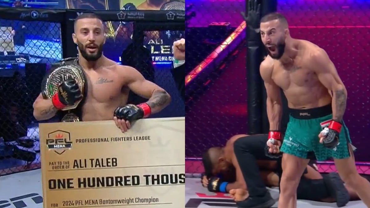 VIDEO: Ali Taleb Demolishes Opponent In Under 2 Minutes To Win PFL MENA Title