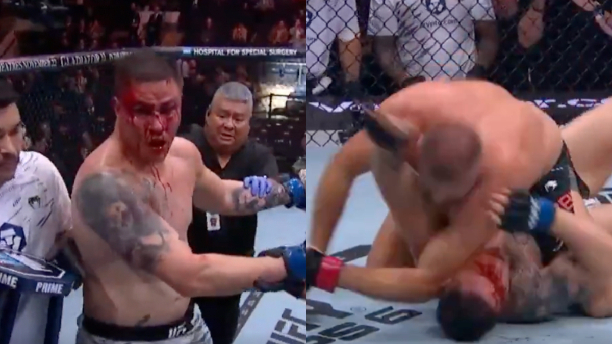 VIDEO: Marcin Tybura Bloodies Jhonata Diniz With Elbows To End His Undefeated Streak At UFC 309