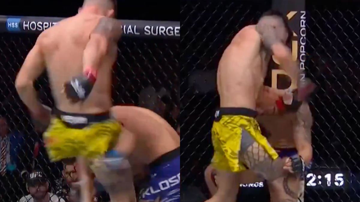 VIDEO: Joel Álvarez Attempts Guillotine After Already KO’ing Drakkar Klose With Switch Knee At UFC Tampa