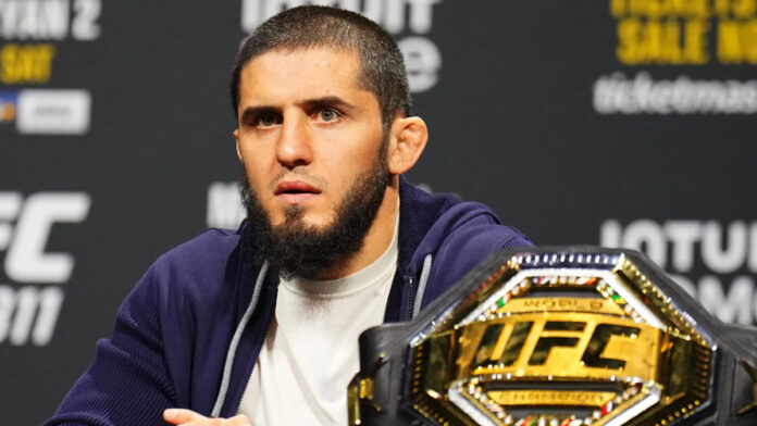 Islam Makhachev at UFC press conference