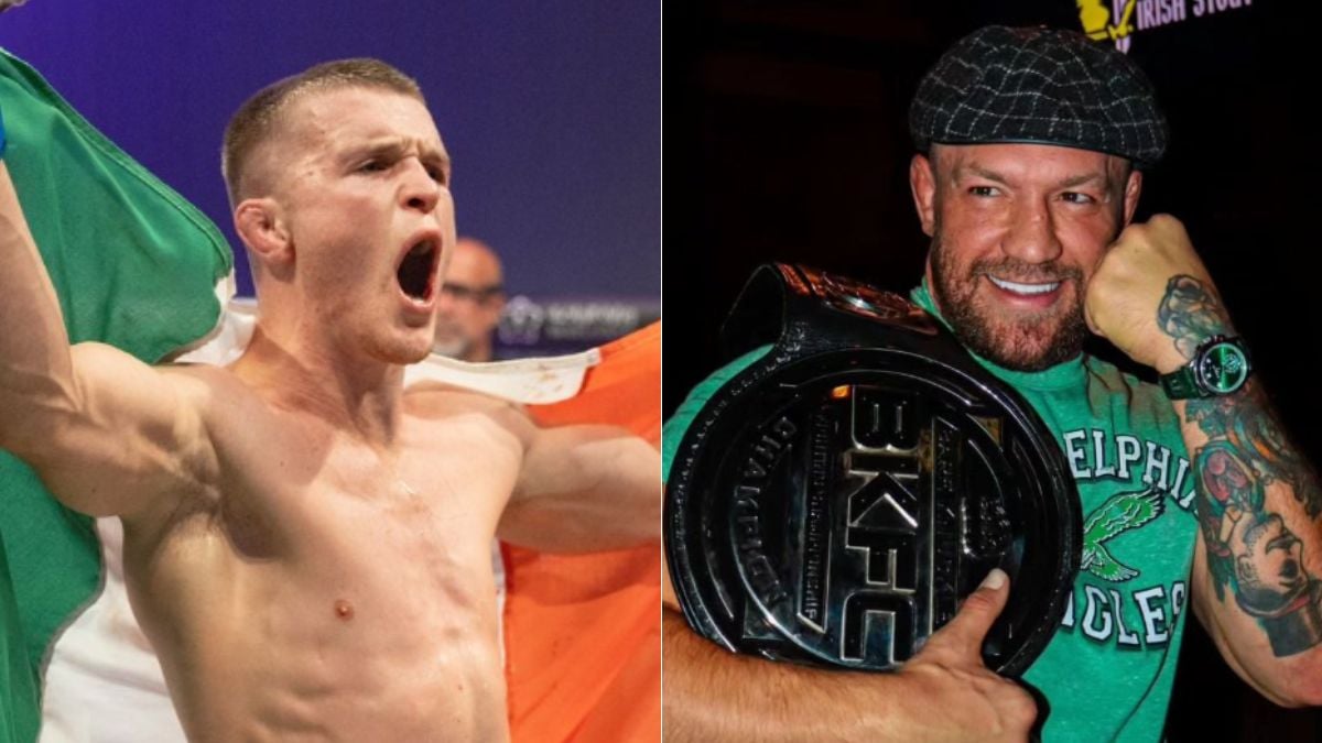 VIDEO: Paul Hughes Distances Himself From Conor McGregor During In-Cage Conversation With Khabib