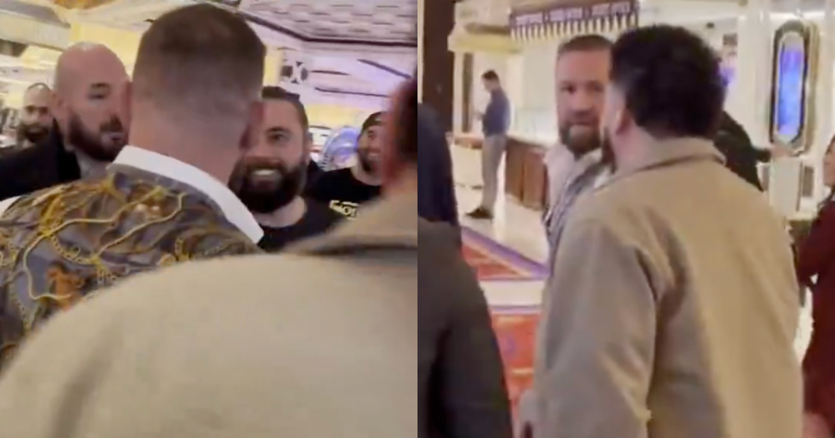 VIDEO: UFC’s Conor McGregor Spits In Face Of Fan Who Remarked ‘Let’s Go Khabib’