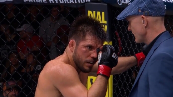 Henry Cejudo after eye poke