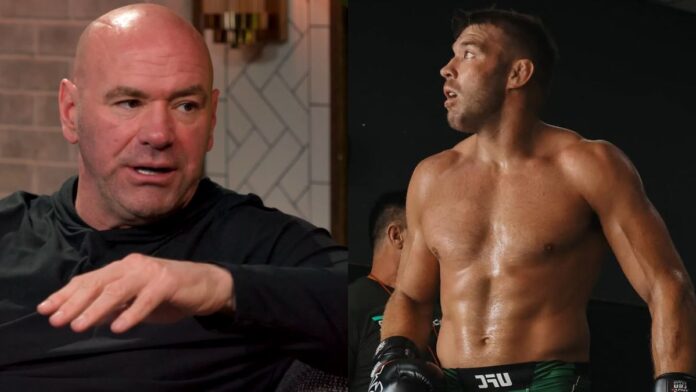 Dana White and Dricus Du Plessis