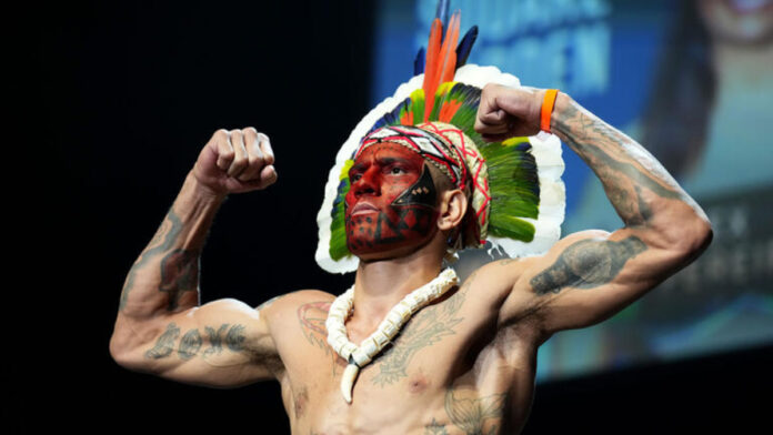 Alex Pereira at ceremonial weigh-ins