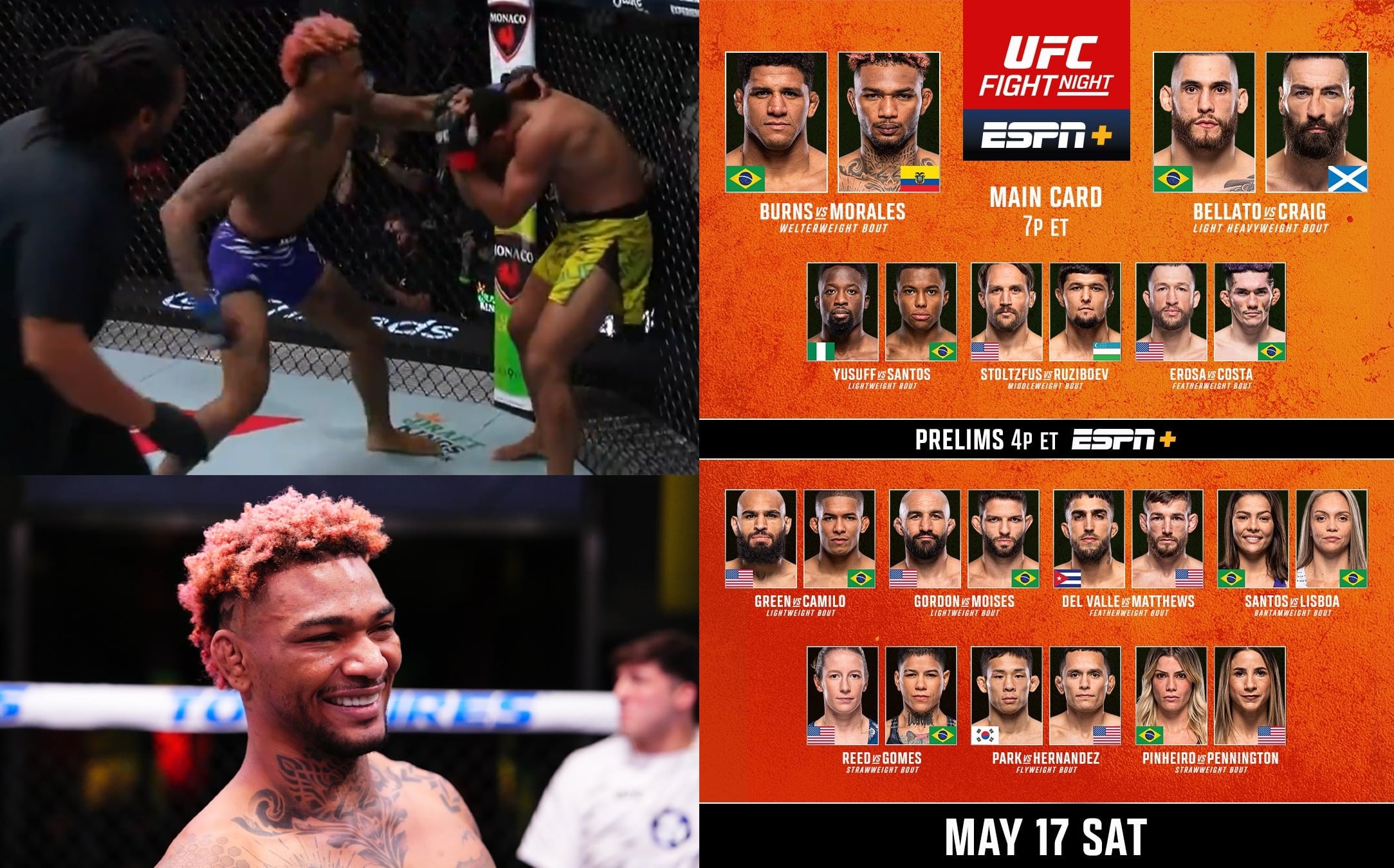 7 Hits and 3 Misses From UFC Fight Night: Gilbert Burns vs. Michael Morales