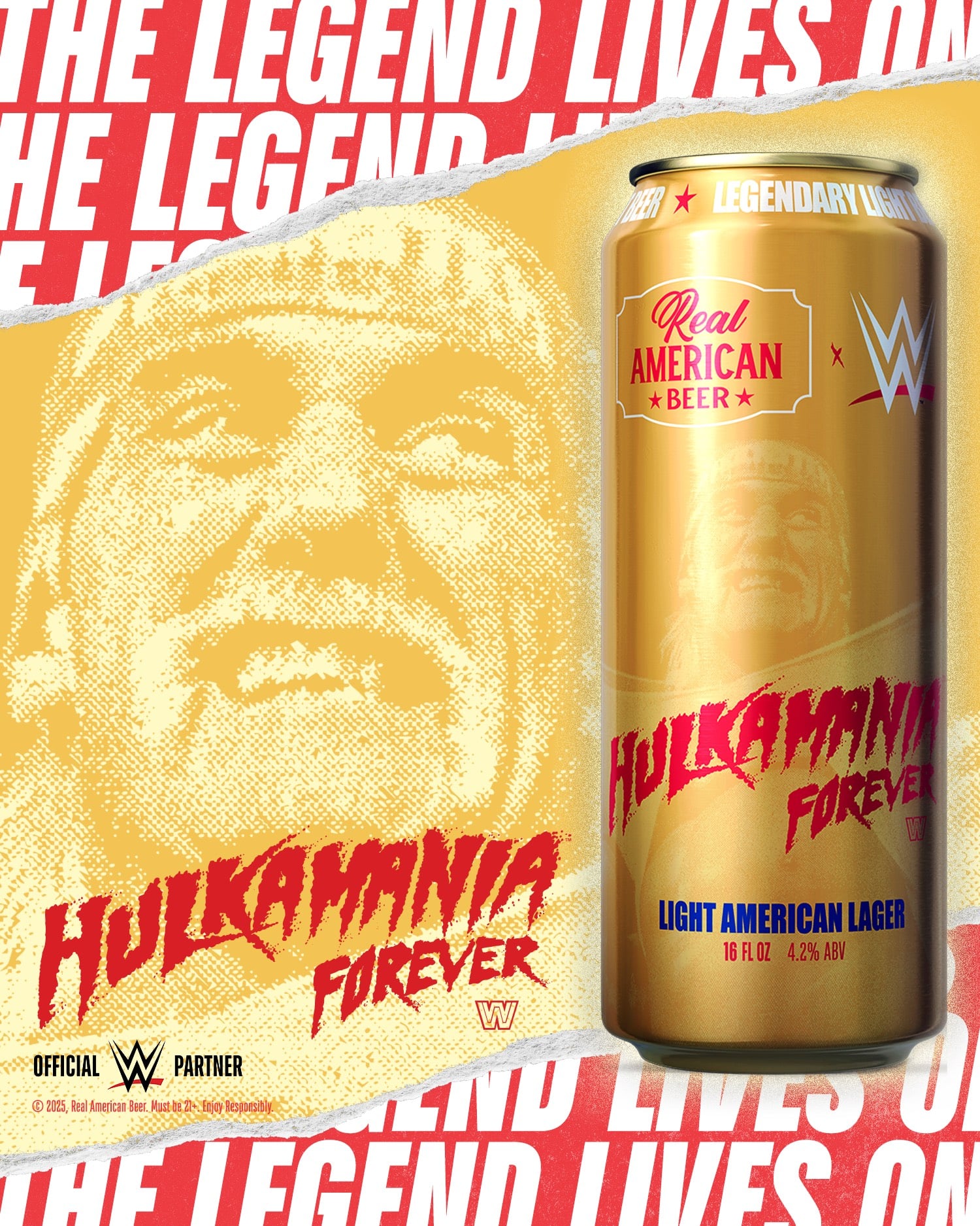 Real American Beer and WWE Debut Limited-Edition “Hulkamania Forever” Light Beer