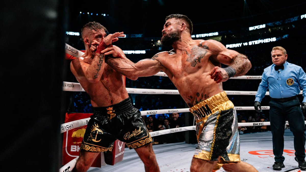 ‘Man Was Born For The Sport’ – Fans React As Mike Perry Wrecks Jeremy Stephens To Crown Himself ‘King Of Violence’ Title At BKFC 82
