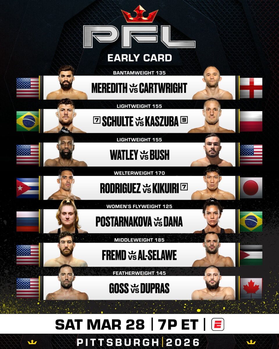 PFL Pittsburgh Early Card