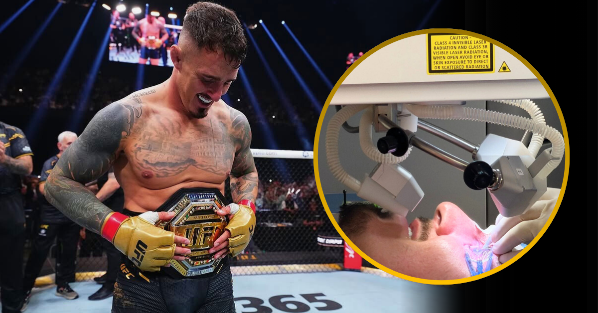 UFC Champ Tom Aspinall Shares Gruesome Photo After Double Eye Surgery