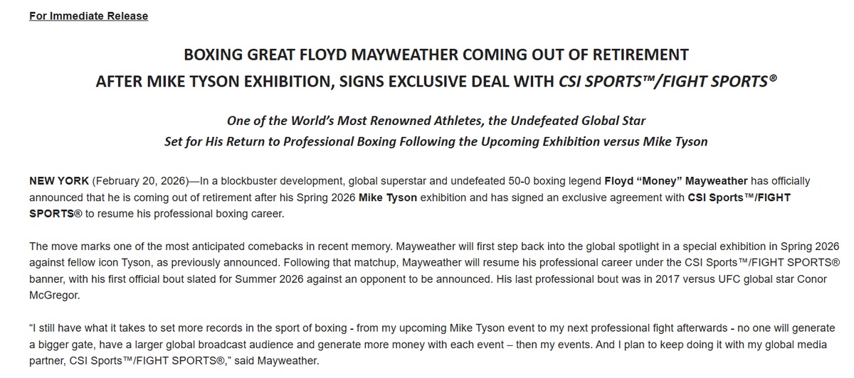 Maywaether Press Release