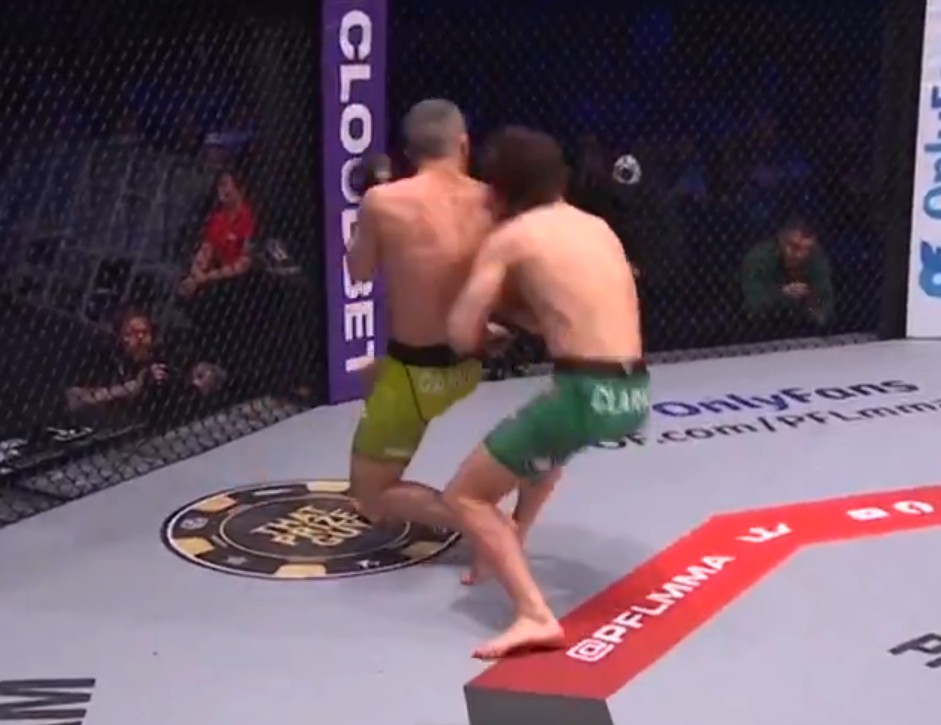 Dean Garnett Puts Ciaran Clarke’s Lights Out With Spinning Elbow