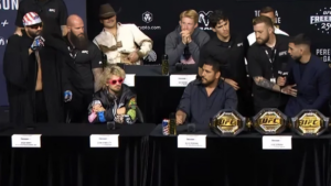 Josh Hokit Escorted Off Stage After Wild Clash With Ilia Topuria at UFC Freedom 250 Presser