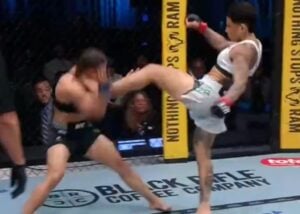 Ketlen Souza grounds, head kick KOs Ariane Carnelossi