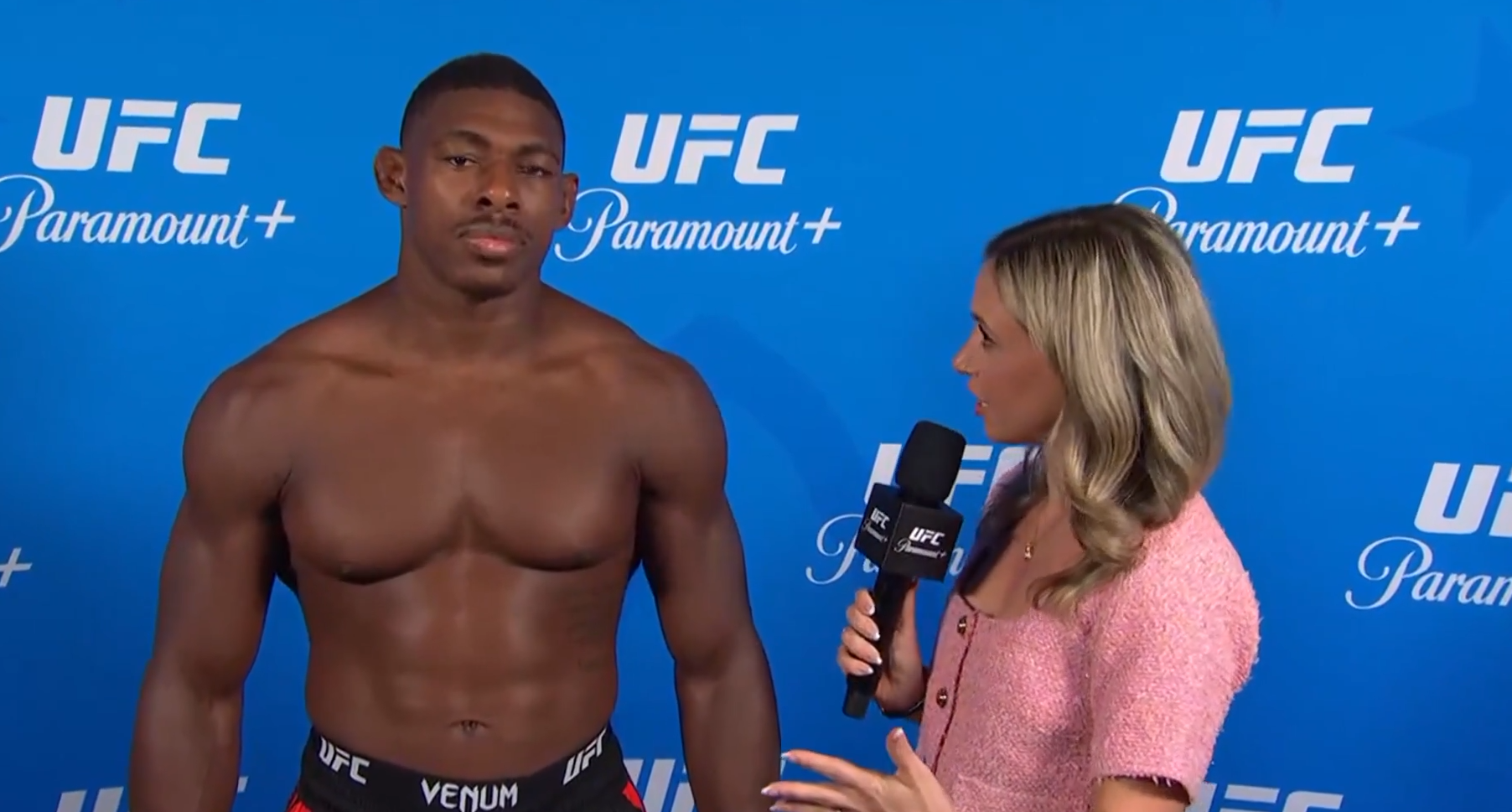 Joaquin Buckley Silent in UFC Edmonton Pre-Fight Interview