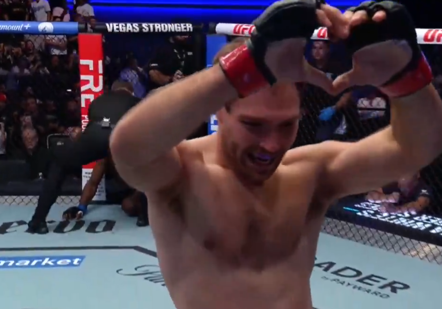 Preston LaGrange after knocking out Nell Ariano on Dana White's Contender Series Season 10, Week 9 at Meta APEX in Las Vegas