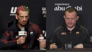 Sean O'Malley and UFC bantamweight champion Petr Yan