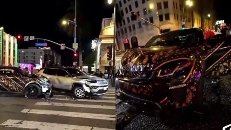UFC Star's Range Rover Wrecked In Crash Caught On Livestream