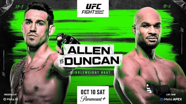 UFC Fight Night Allen vs. Duncan Picks and Odds for Main Card
