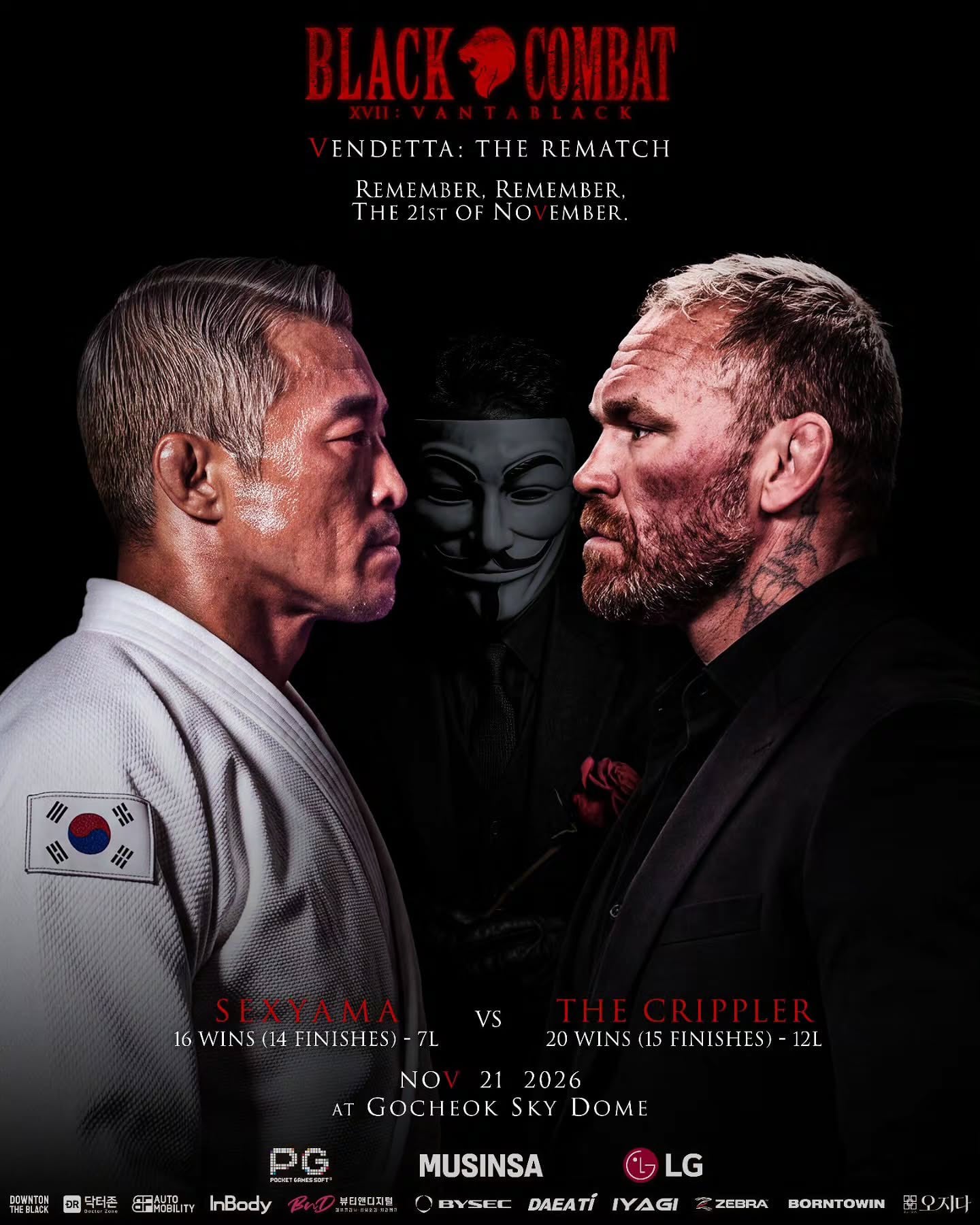 Black Combat 17 poster for Yoshihiro Akiyama vs. Chris Leben